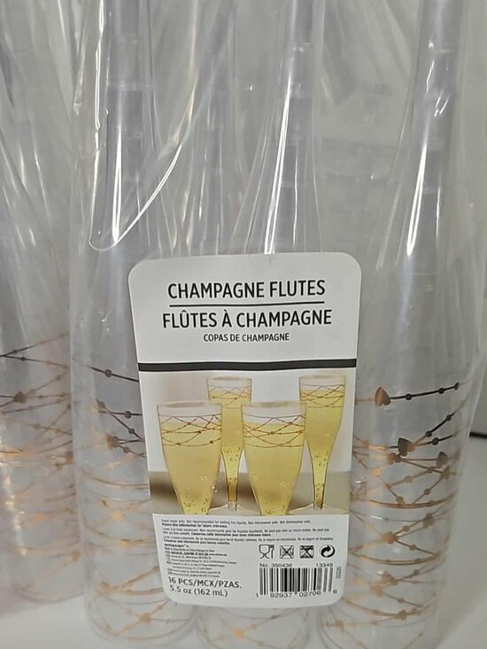 none Other - 4 unopened packs disposable champagne flutes